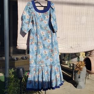 Hawaii UTY mu'umu'u honu turtle print maxi dress